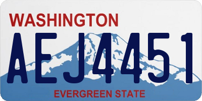 WA license plate AEJ4451