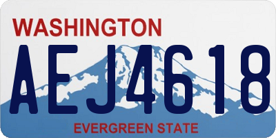 WA license plate AEJ4618