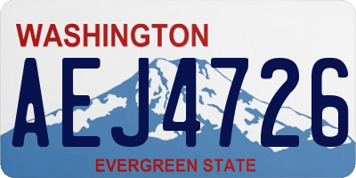 WA license plate AEJ4726
