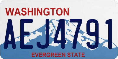 WA license plate AEJ4791
