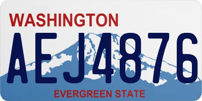 WA license plate AEJ4876