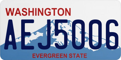 WA license plate AEJ5006