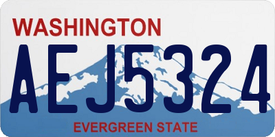 WA license plate AEJ5324