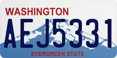 WA license plate AEJ5331