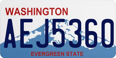 WA license plate AEJ5360