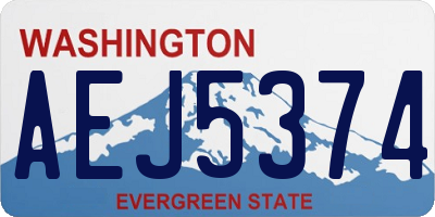 WA license plate AEJ5374