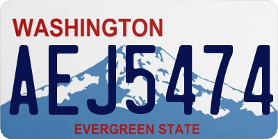 WA license plate AEJ5474
