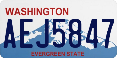 WA license plate AEJ5847