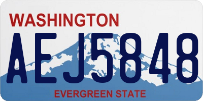 WA license plate AEJ5848