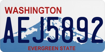WA license plate AEJ5892