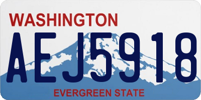 WA license plate AEJ5918