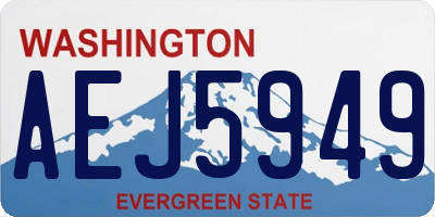 WA license plate AEJ5949