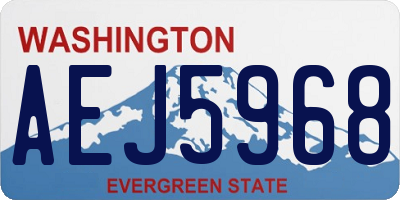 WA license plate AEJ5968