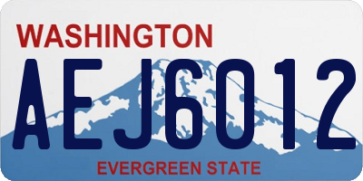 WA license plate AEJ6012