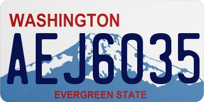 WA license plate AEJ6035