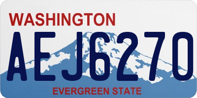 WA license plate AEJ6270