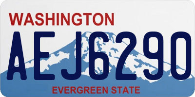 WA license plate AEJ6290