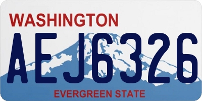WA license plate AEJ6326