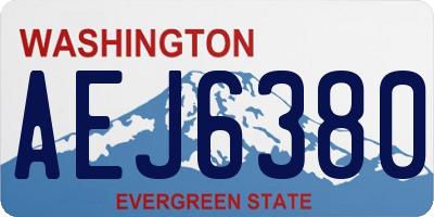 WA license plate AEJ6380