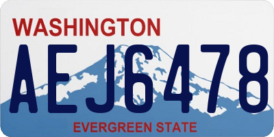 WA license plate AEJ6478