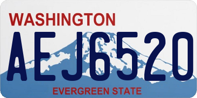 WA license plate AEJ6520