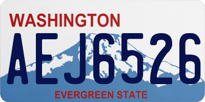 WA license plate AEJ6526