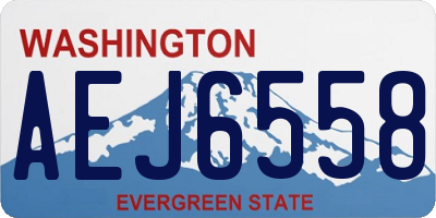 WA license plate AEJ6558
