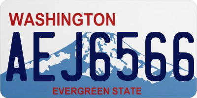 WA license plate AEJ6566