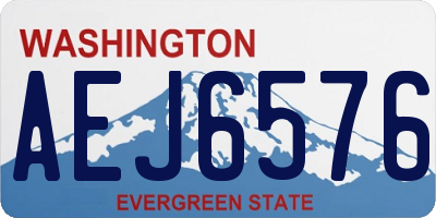 WA license plate AEJ6576