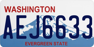 WA license plate AEJ6633