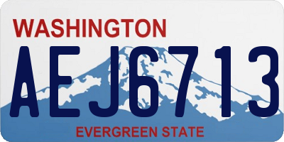 WA license plate AEJ6713