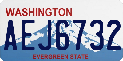 WA license plate AEJ6732