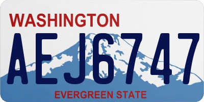 WA license plate AEJ6747