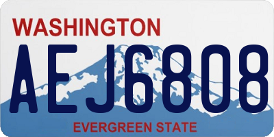 WA license plate AEJ6808