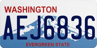 WA license plate AEJ6836