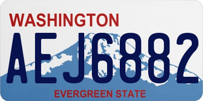WA license plate AEJ6882