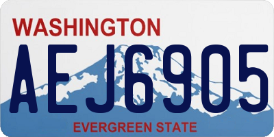 WA license plate AEJ6905