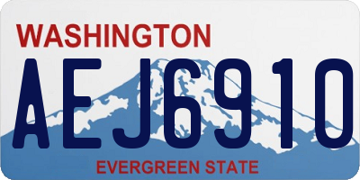WA license plate AEJ6910