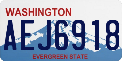 WA license plate AEJ6918