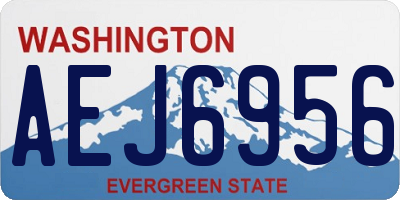 WA license plate AEJ6956