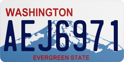 WA license plate AEJ6971