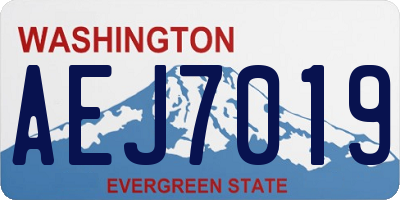 WA license plate AEJ7019