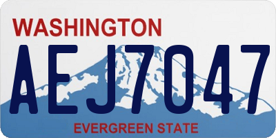 WA license plate AEJ7047