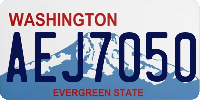 WA license plate AEJ7050