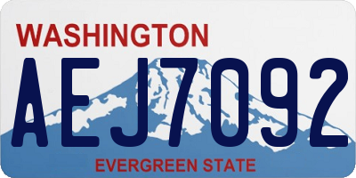 WA license plate AEJ7092