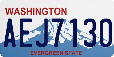 WA license plate AEJ7130
