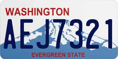 WA license plate AEJ7321