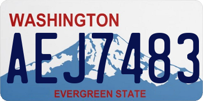 WA license plate AEJ7483