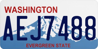 WA license plate AEJ7488