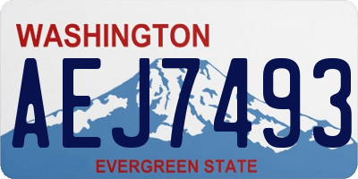 WA license plate AEJ7493